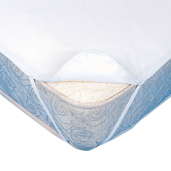 Protège matelas molleton imperméable PVC forme plateau (blanc) Protège matelas molleton imperméable PVC forme plateau (blanc)